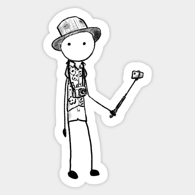 Tourist Guy Sticker by funkysmel